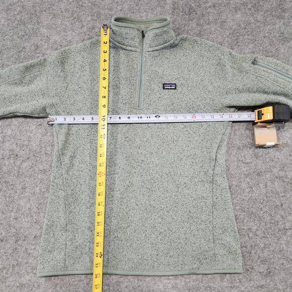 Patagonia Womens L Large Better Sweater 1/4 Zip Fleece Jacket Pullover Green - Picture 8 of 12